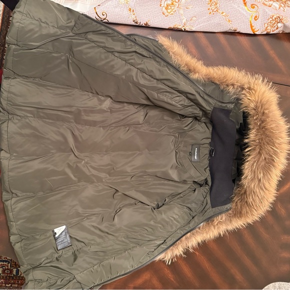 Mackage Khaki Fur-Trimmed Puffer Coat - Picture 3 of 11